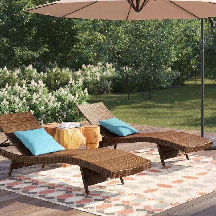 Mirabel 79'' Long Reclining Single Chaise (Set of 2)