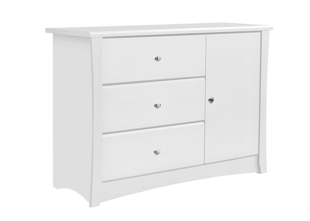 Storkcraft Crescent 6 Drawer Double Dresser (Pebble Gray) – GREENGUARD Gold Certified, For Nursery, Dresser, Kids Nursery Organizer, Chest of Drawers