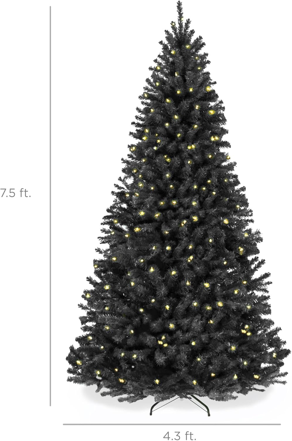Best Choice Products Artificial Christmas Tree, 6ft Premium Pre-Lit Realistic Spruce Holiday Décor w/Dense Branches, Metal Base - Green Spruce