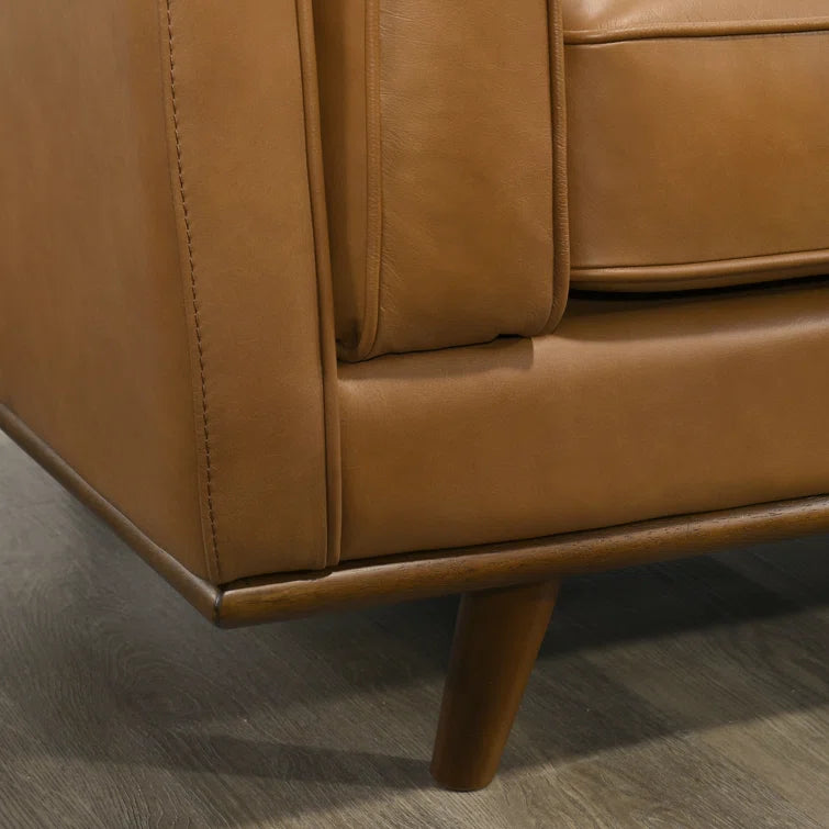 Rosanella 89'' Leather Sofa