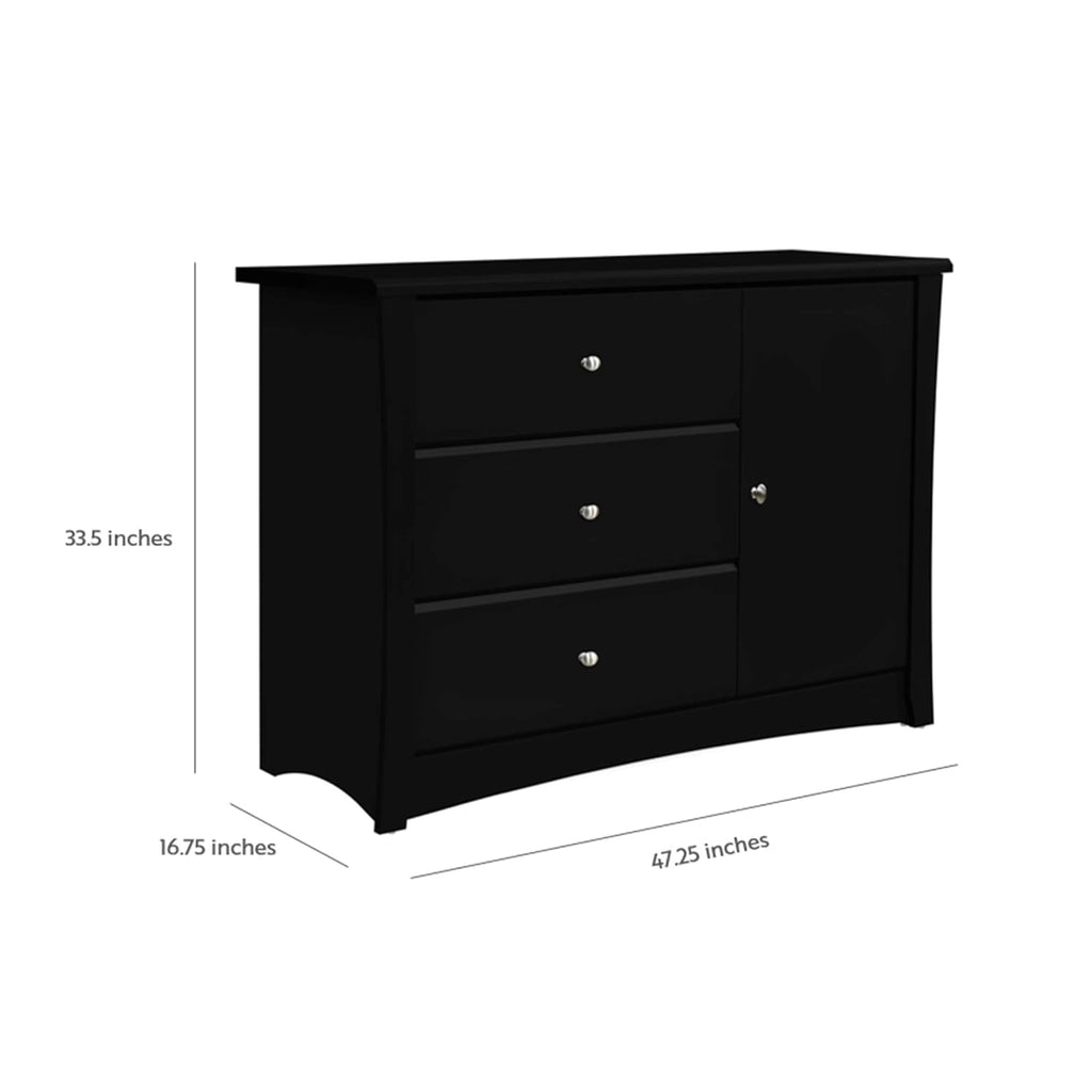 Storkcraft Crescent 6 Drawer Double Dresser (Pebble Gray) – GREENGUARD Gold Certified, For Nursery, Dresser, Kids Nursery Organizer, Chest of Drawers