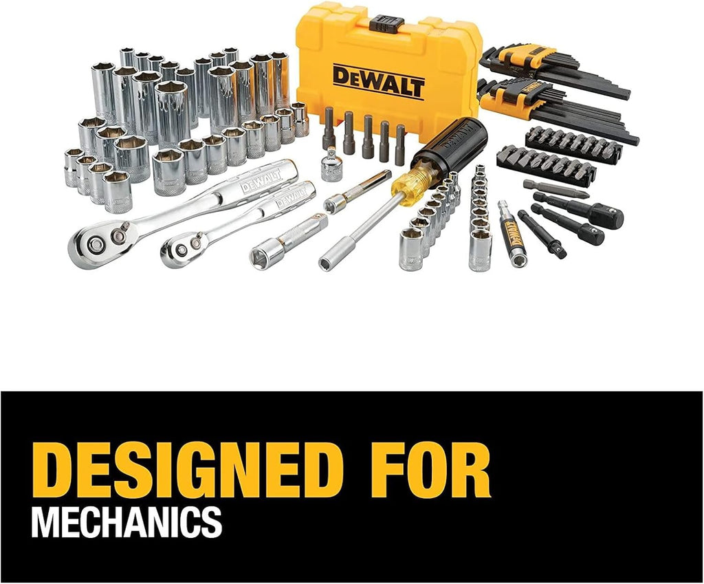 DEWALT Mechanics Tool Kit (DWMT73803) and Screwdriver & Drill Bit Set (DWA2FTS100)