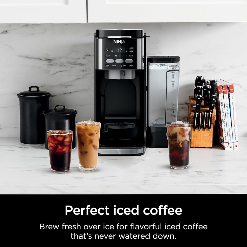 Ninja Hot and Iced Coffee Maker, Single Serve Coffee Maker and Drip Coffee Machine, DualBrew Pro Specialty 12-Cup with K-Cup Combo, Includes Permanent Filter, CFP307
