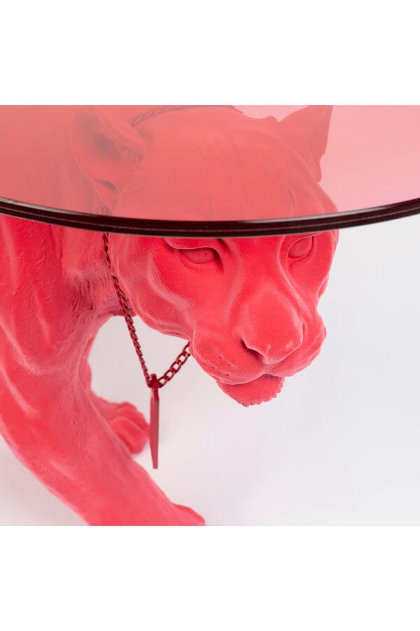 Figurine Glass Top Coffee Table