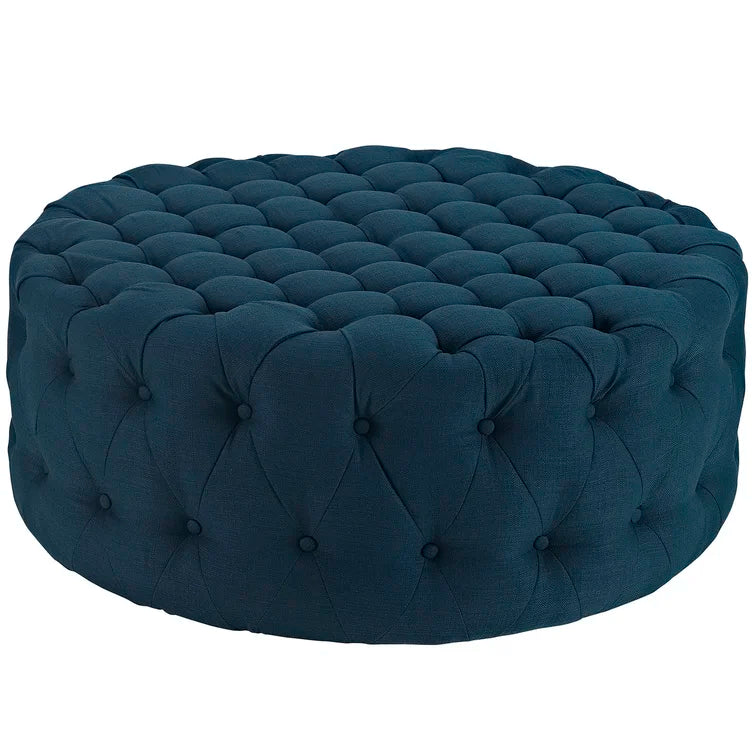 Modway Copper Grove Harrison Blue Amour Fabric Ottoman