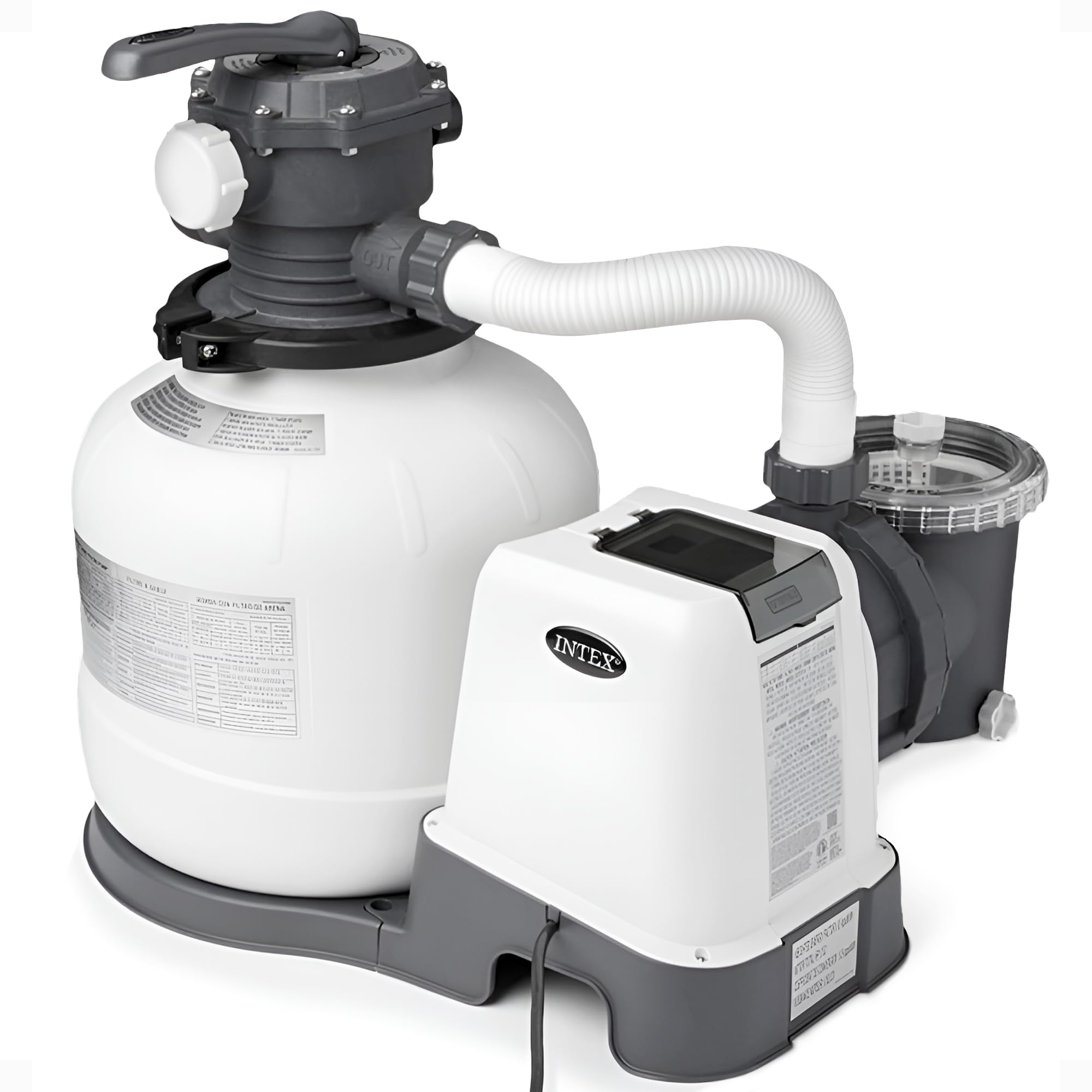 Intex SX2800 Krystal Clear Sand Filter Pump: 2800 GPH Pump Flow Rate – Improved Circulation and Filtration – Easy Installation – Improved Water Clarity – Easy-to-Clean