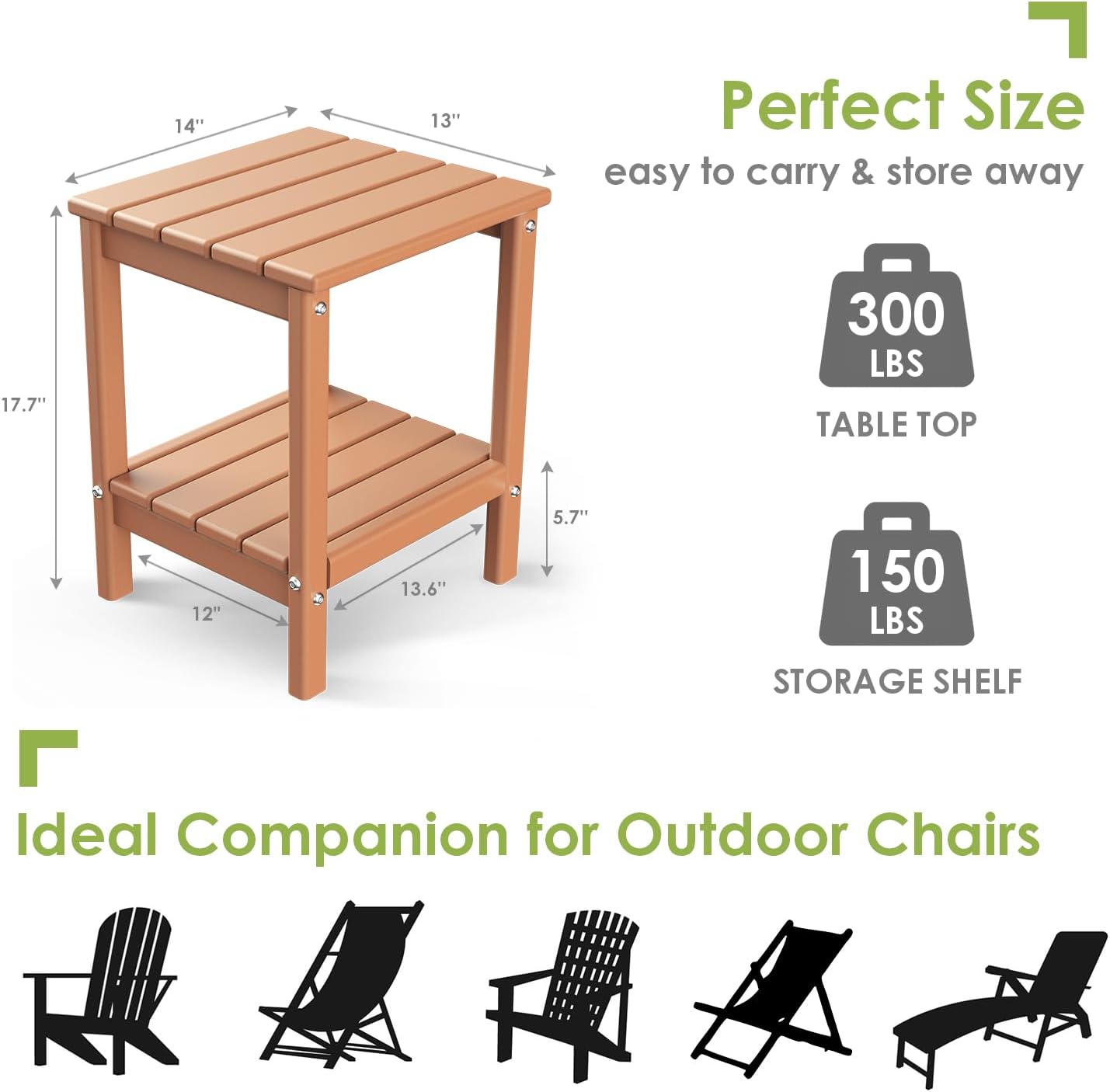 GREENVINES Outdoor Rocking Chairs | Set of 2 | Porch Rocker | HDPE Plastic | Black | Oversized Rockers | High Back | Big & Tall | Ladder Back | for Patio Outside Backyard Balcony Garden
