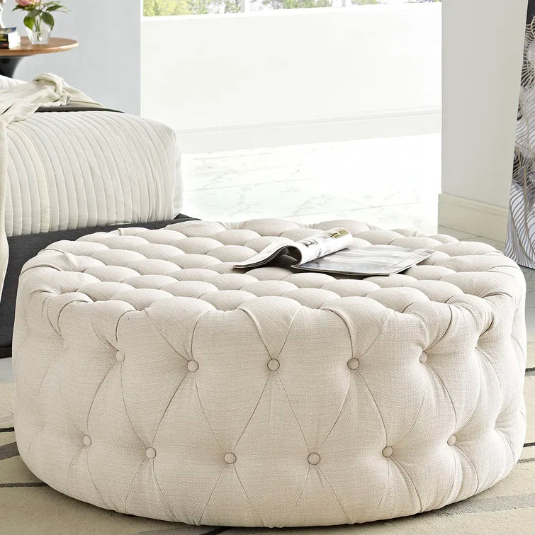 Modway Copper Grove Harrison Blue Amour Fabric Ottoman