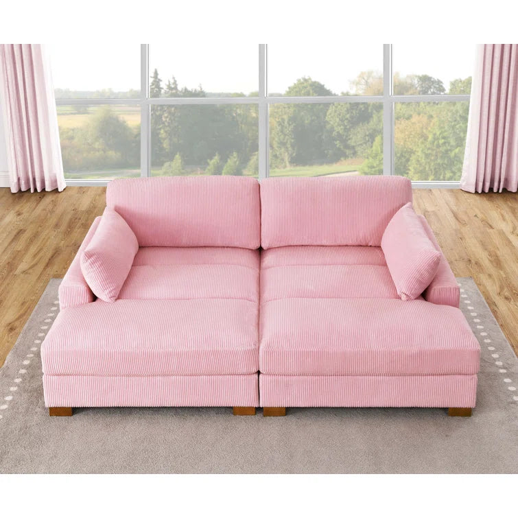 Mordecai 90'' Corduroy Sleeper Sofa