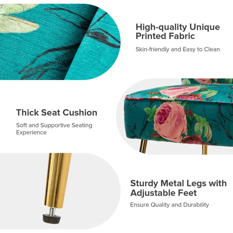 Felicia Polyester/Velvet Barrel Chair