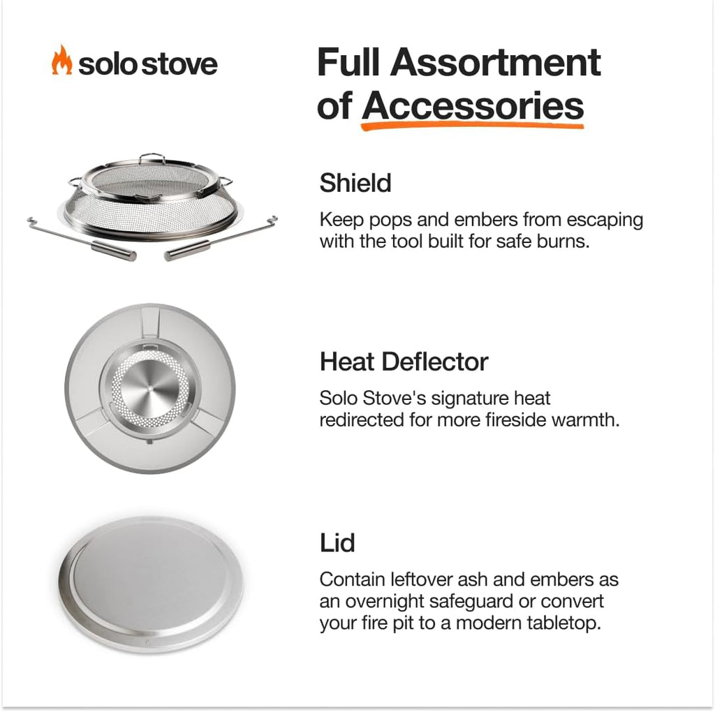 Solo Stove Bonfire 2.0 with Stand, 19.5 Inch Smokeless Fire Pit with Removable Ash Pan - Portable Outdoor Fire Pit - Stainless Steel Wood Burning Fireplace, Ideal for 4-6 People, 21.75 lbs, Water