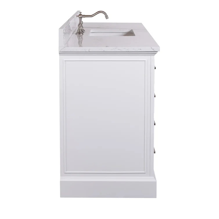 Annaline 60'' Single Bathroom Vanity with Engineered Stone Top