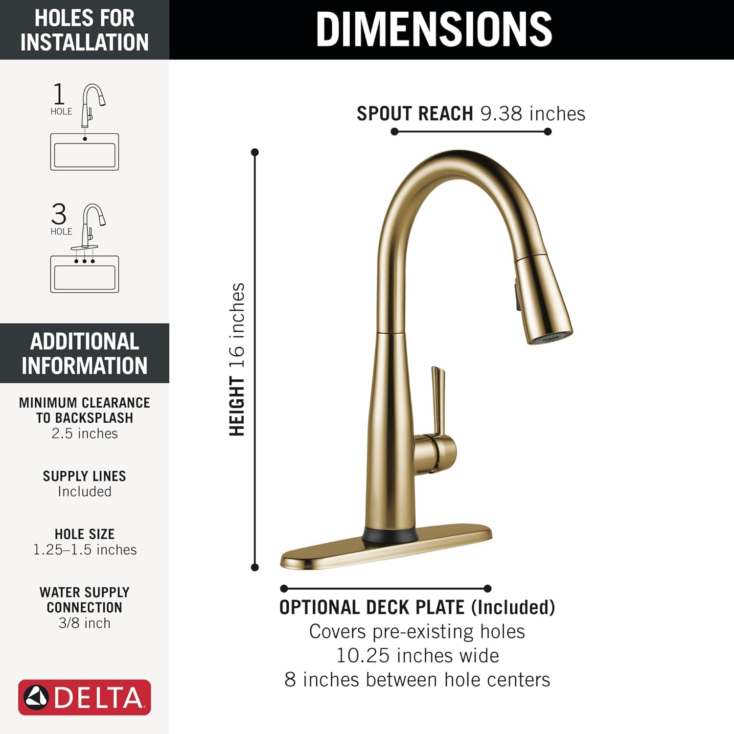 Delta Essa Touchless Kitchen Faucet with Touch Technology, Brushed Nickel Kitchen Sink Faucet with Pull Down Sprayer, Single Hole, Arctic Stainless 9113TL-AR-DST