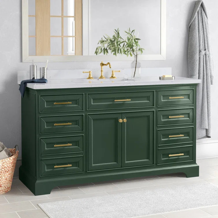 Annaline 60'' Single Bathroom Vanity with Engineered Stone Top