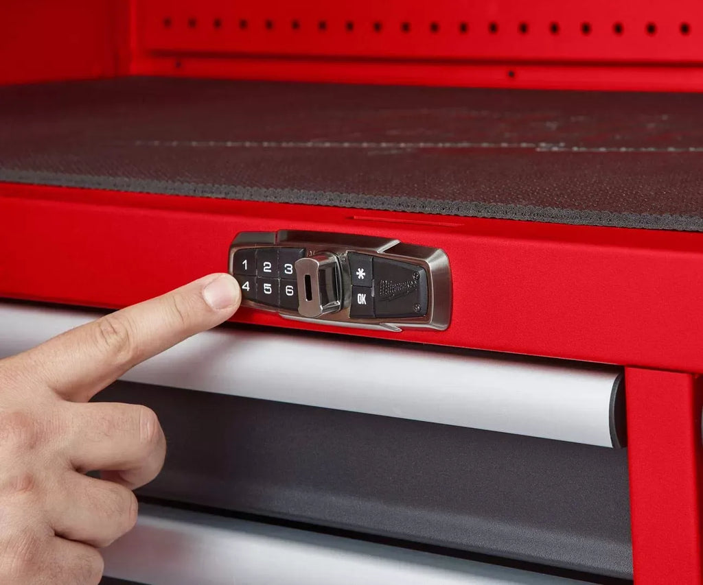 Milwaukee 56" Premium 18-Drawer Tool Box Chest and Cabinet Combo with Electronic Keypad Lock