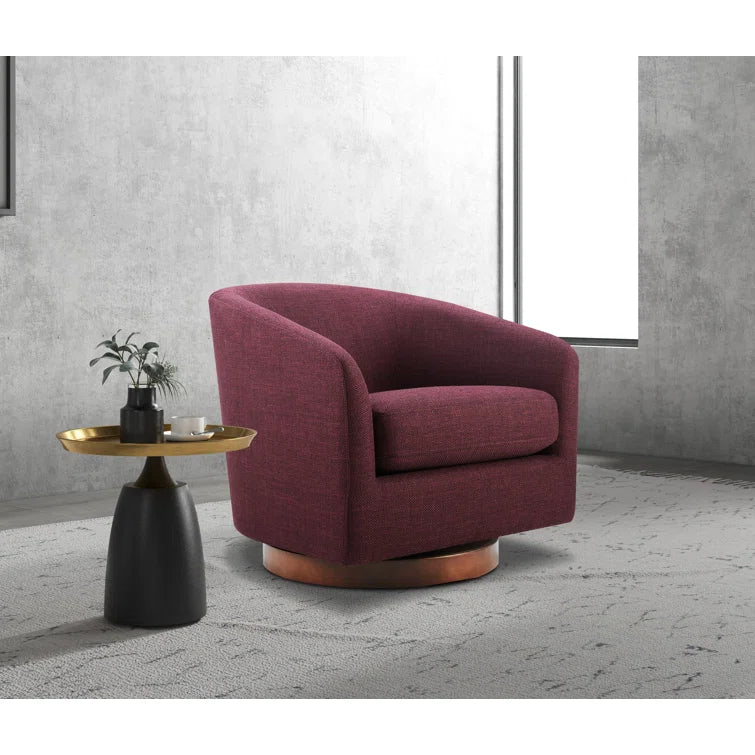 Bennett Upholstered Swivel Barrel Chair