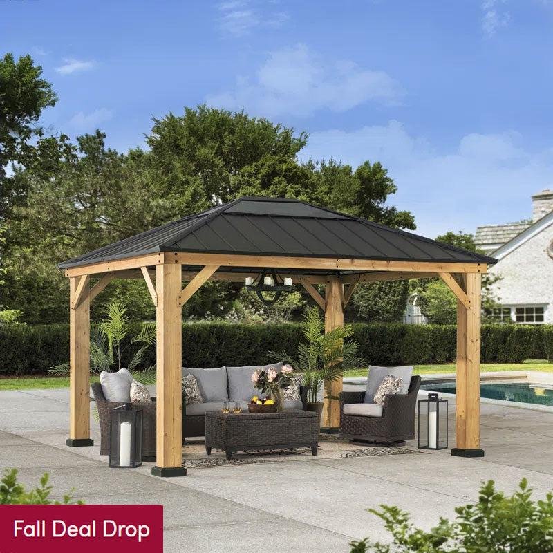 Sunjoy Solid Wood Patio Gazebo