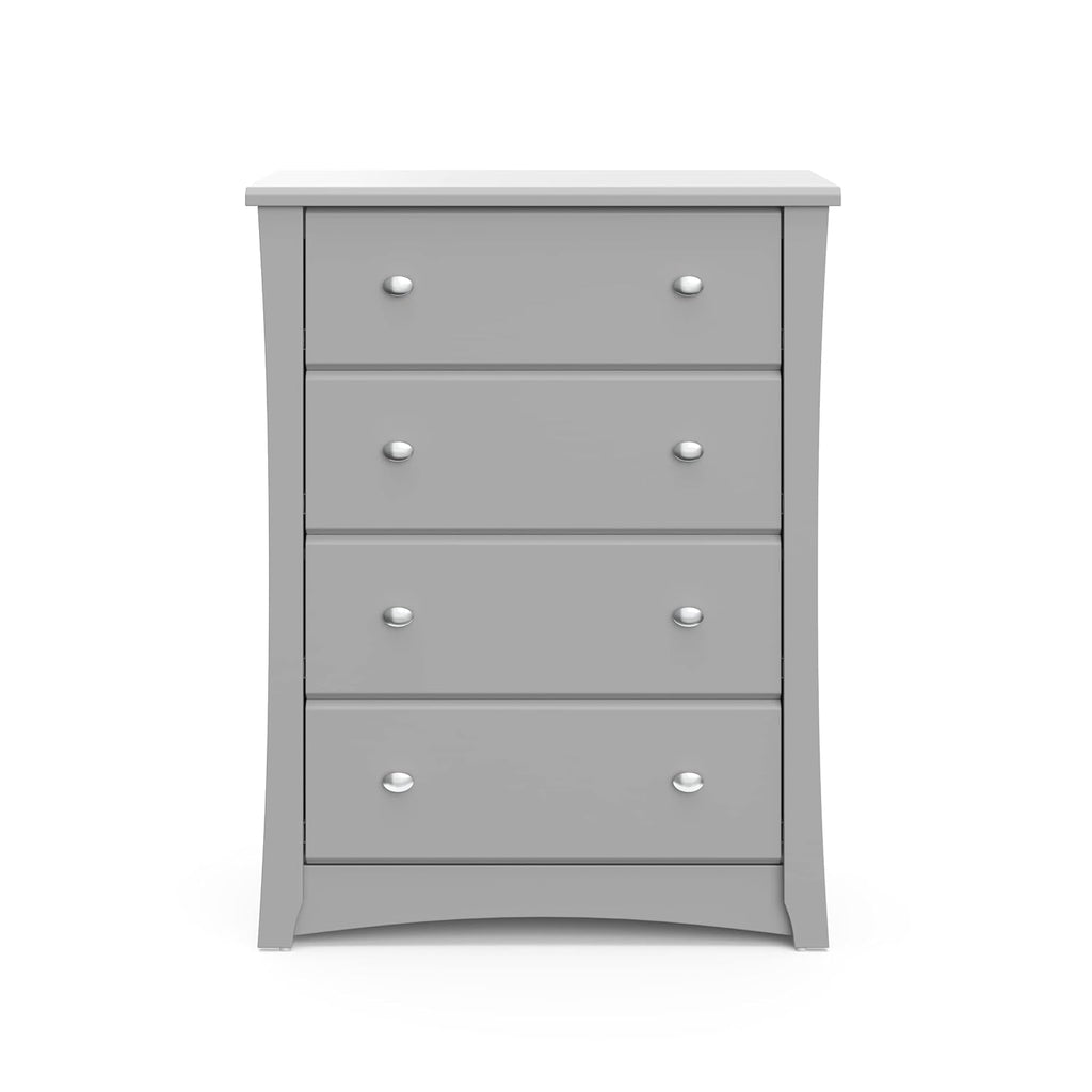 Storkcraft Crescent 6 Drawer Double Dresser (Pebble Gray) – GREENGUARD Gold Certified, For Nursery, Dresser, Kids Nursery Organizer, Chest of Drawers