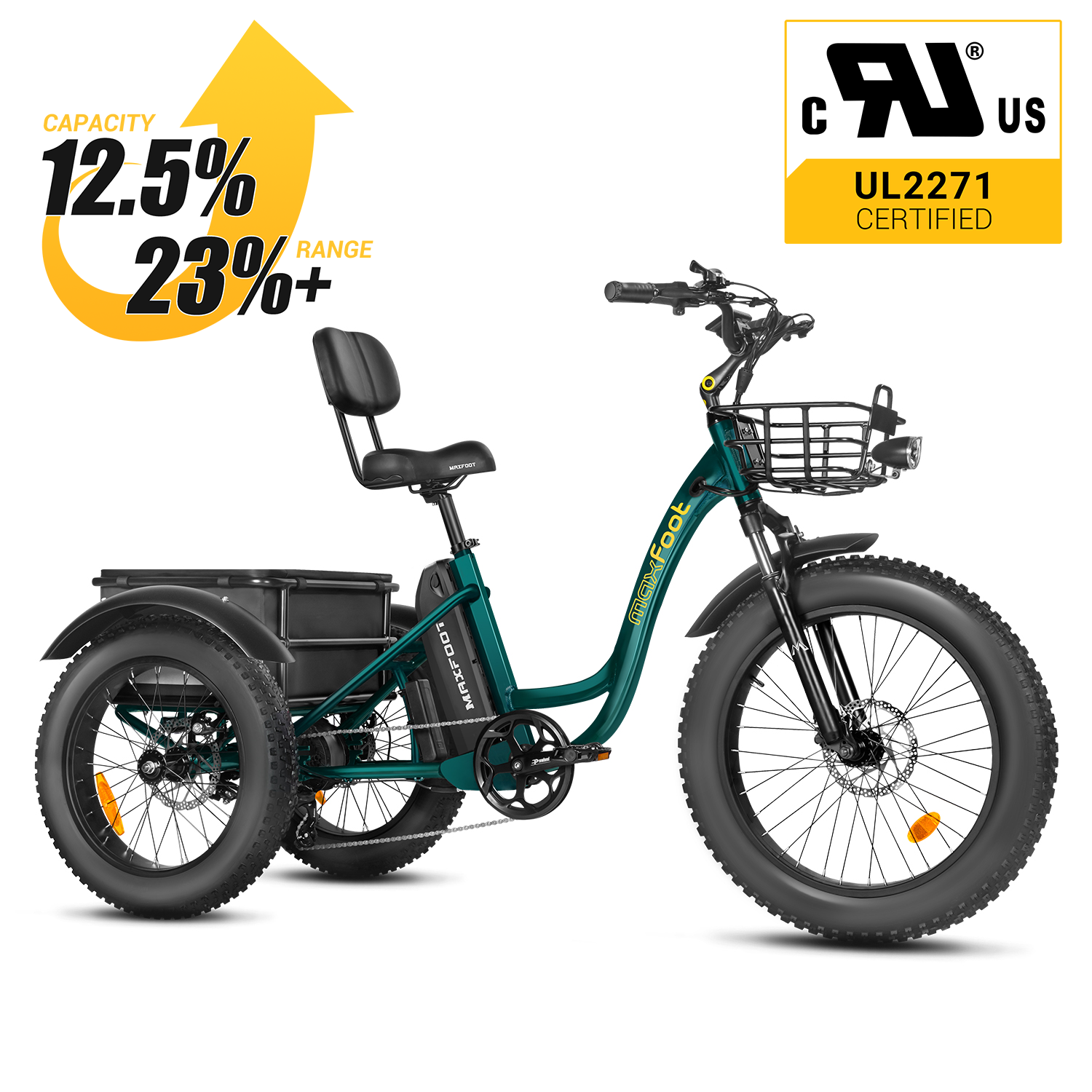 [750W] MF-30 Rear Drive Electric Trike Ver 2024