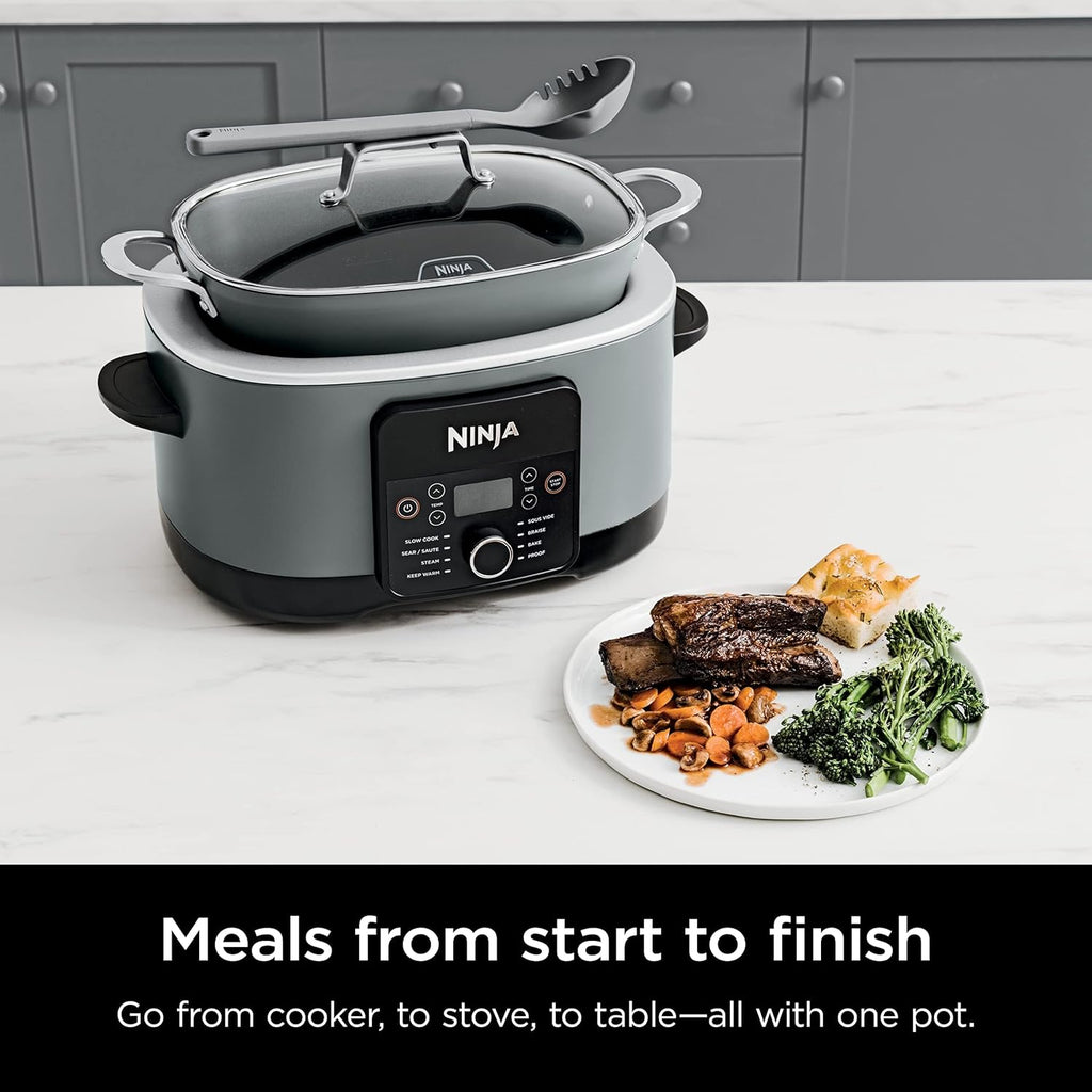 Ninja MC1101 Foodi Everyday Possible Cooker Pro, 8-in-1 Versatility, 6.5 QT, One-Pot Cooking, Replaces 10 Cooking Tools, Faster Cooking, Family-Sized Capacity, Adjustable Temp Control, Midnight Blue