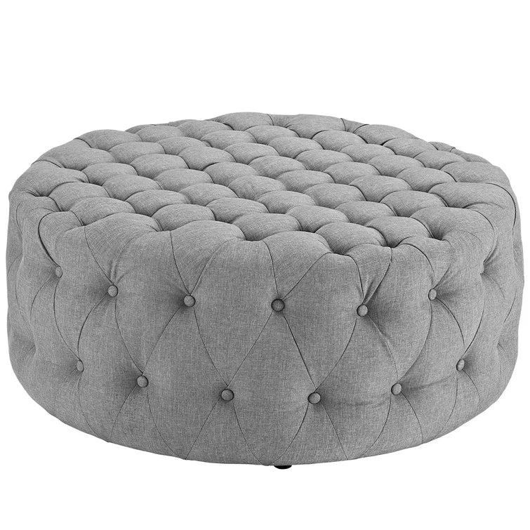 Modway Copper Grove Harrison Blue Amour Fabric Ottoman