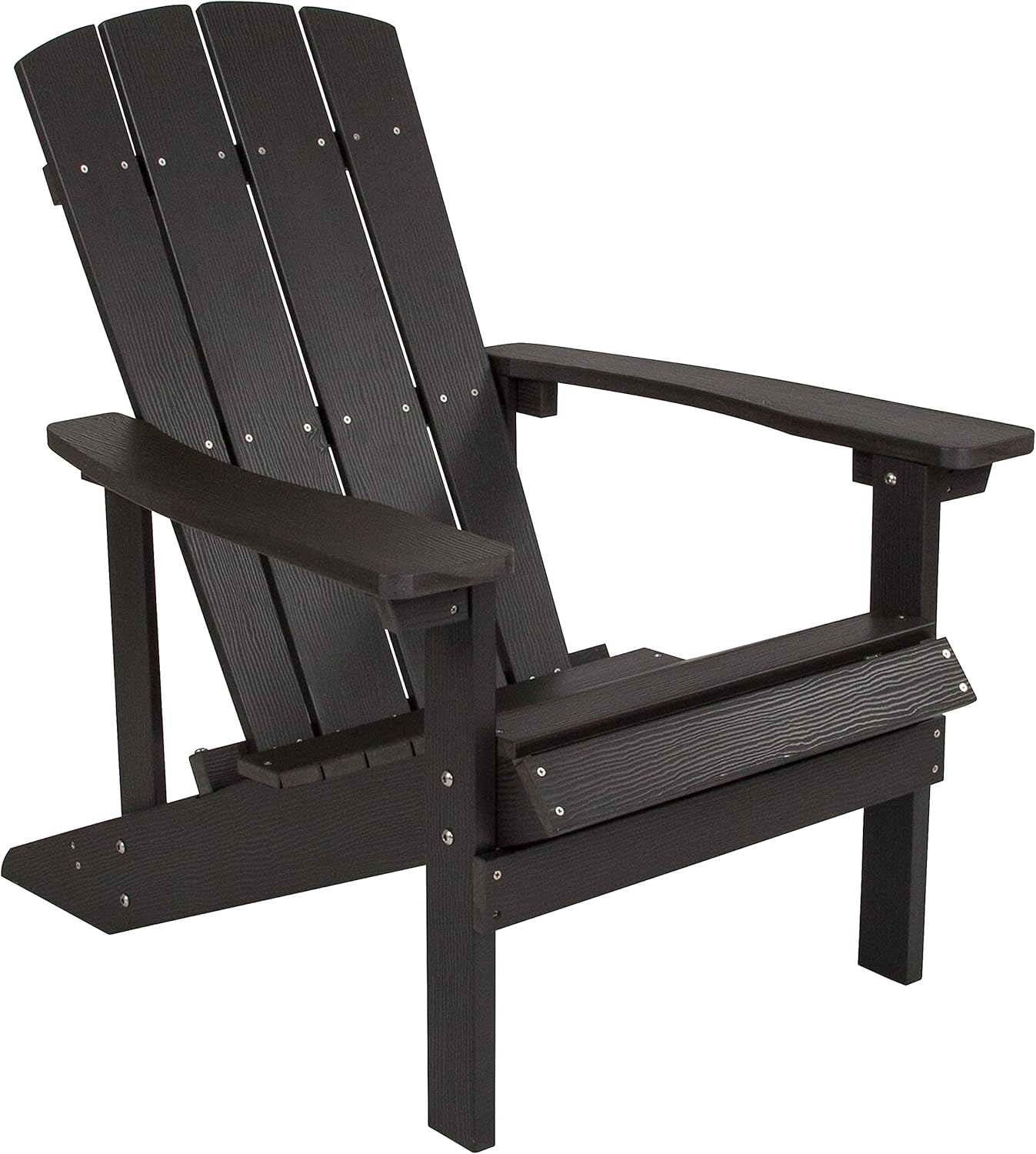 Flash Furniture Charlestown Commercial Grade Indoor/Outdoor Adirondack Chair, Weather Resistant Durable Poly Resin Deck and Patio Seating, Green