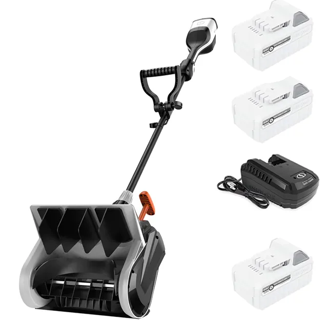 24V Cordless Rechargeable 11" Snow Thrower & Cover