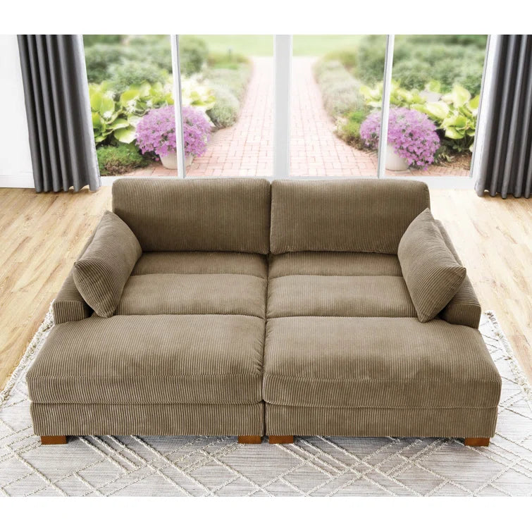 Mordecai 90'' Corduroy Sleeper Sofa