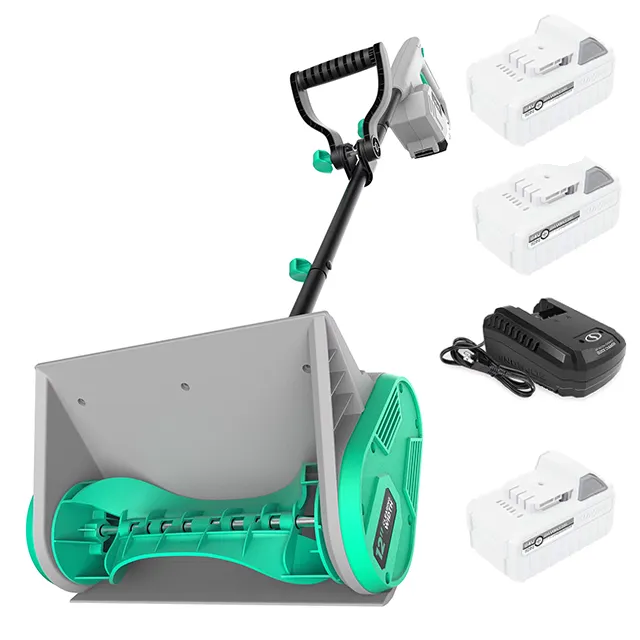 24V Cordless Rechargeable 11" Snow Thrower & Cover