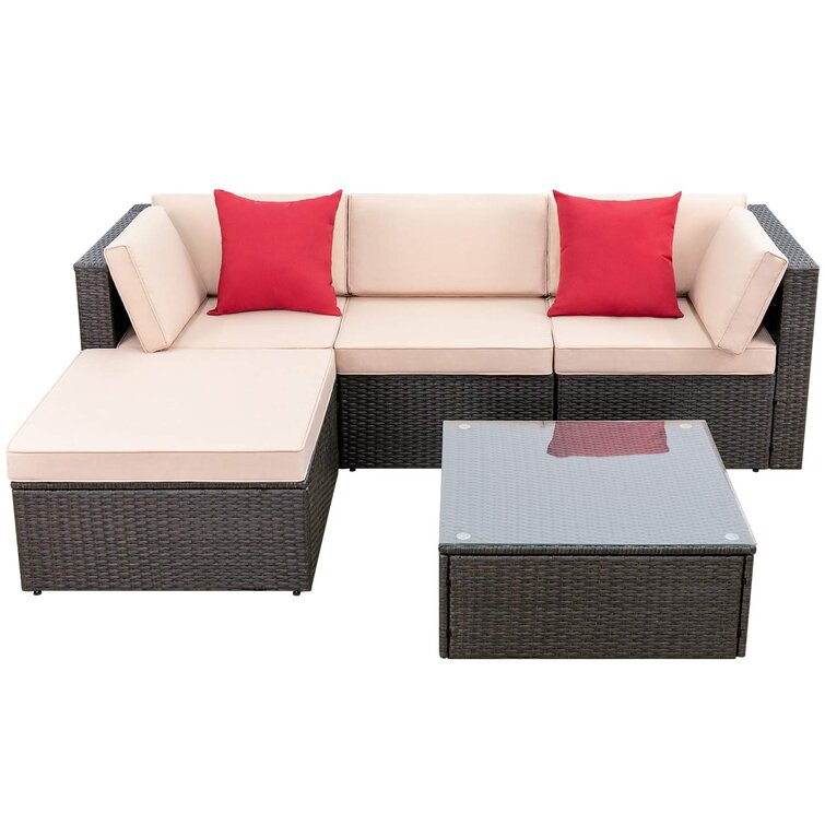 Huang 4 - Person Outdoor Seating Group with Cushions