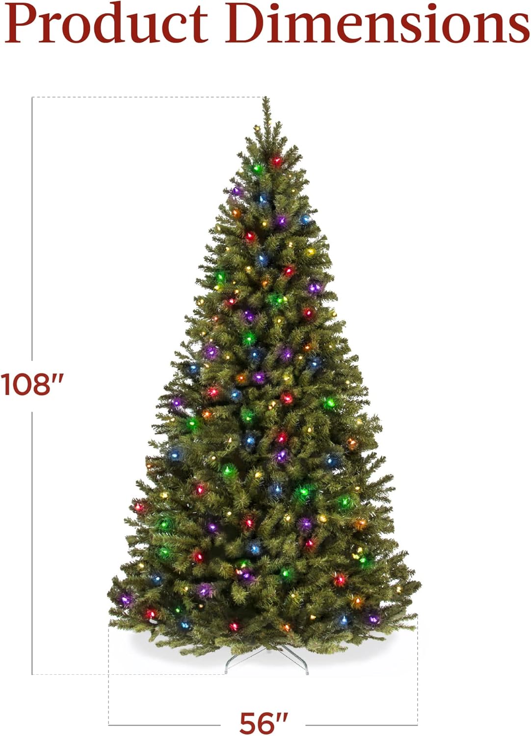 Best Choice Products Artificial Christmas Tree, 6ft Premium Pre-Lit Realistic Spruce Holiday Décor w/Dense Branches, Metal Base - Green Spruce