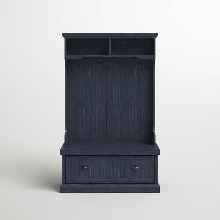 Carmel 40'' Wide Hall Tree with Bench and Shoe Storages