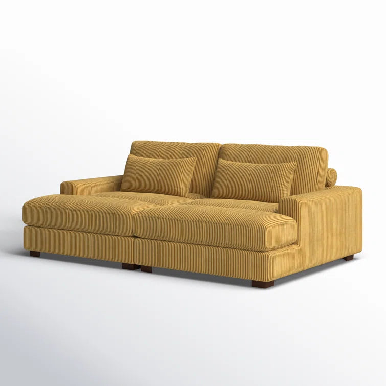 Mordecai 90'' Corduroy Sleeper Sofa
