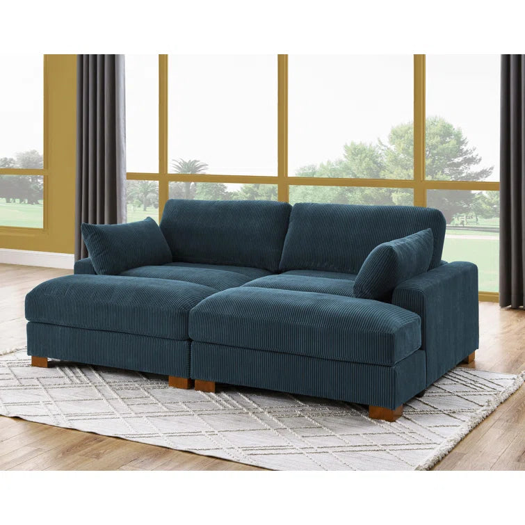 Mordecai 90'' Corduroy Sleeper Sofa
