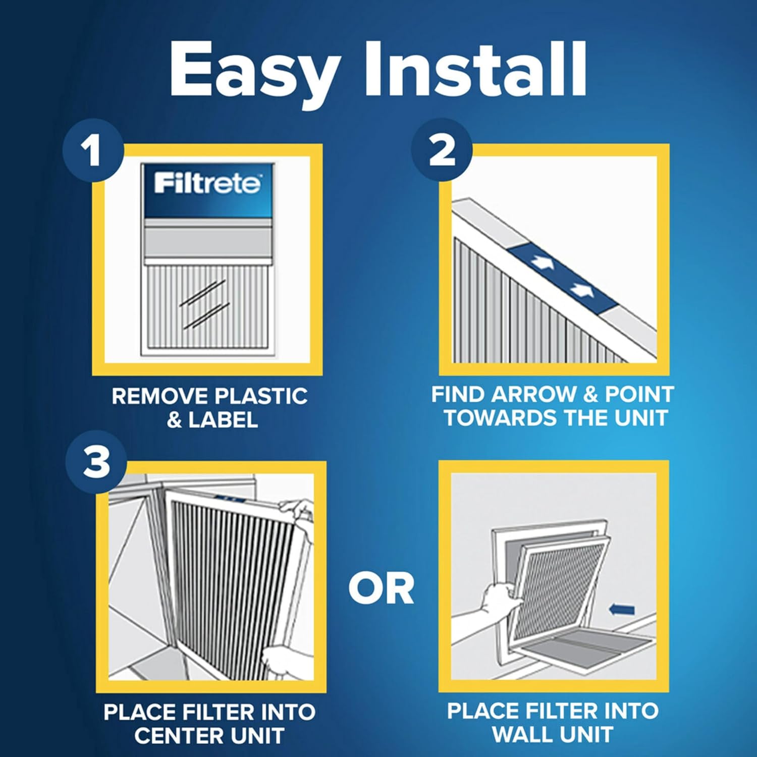 Filtrete 20x25x4 AC Furnace Air Filter, MPR 1550, MERV 12, Fits Lennox & Honeywell, Allergen, Bacteria & Virus, , Electrostatic Air Cleaning Filter, 4-Pack (actual size 19.88 x 24.63 x 4.31)