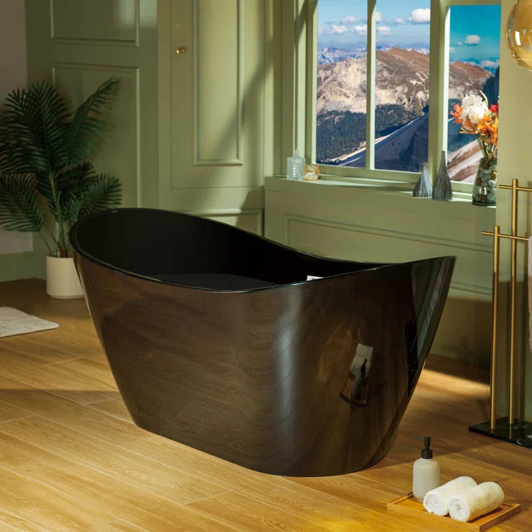 59" x 29" Freestanding Soaking Acrylic Bathtub