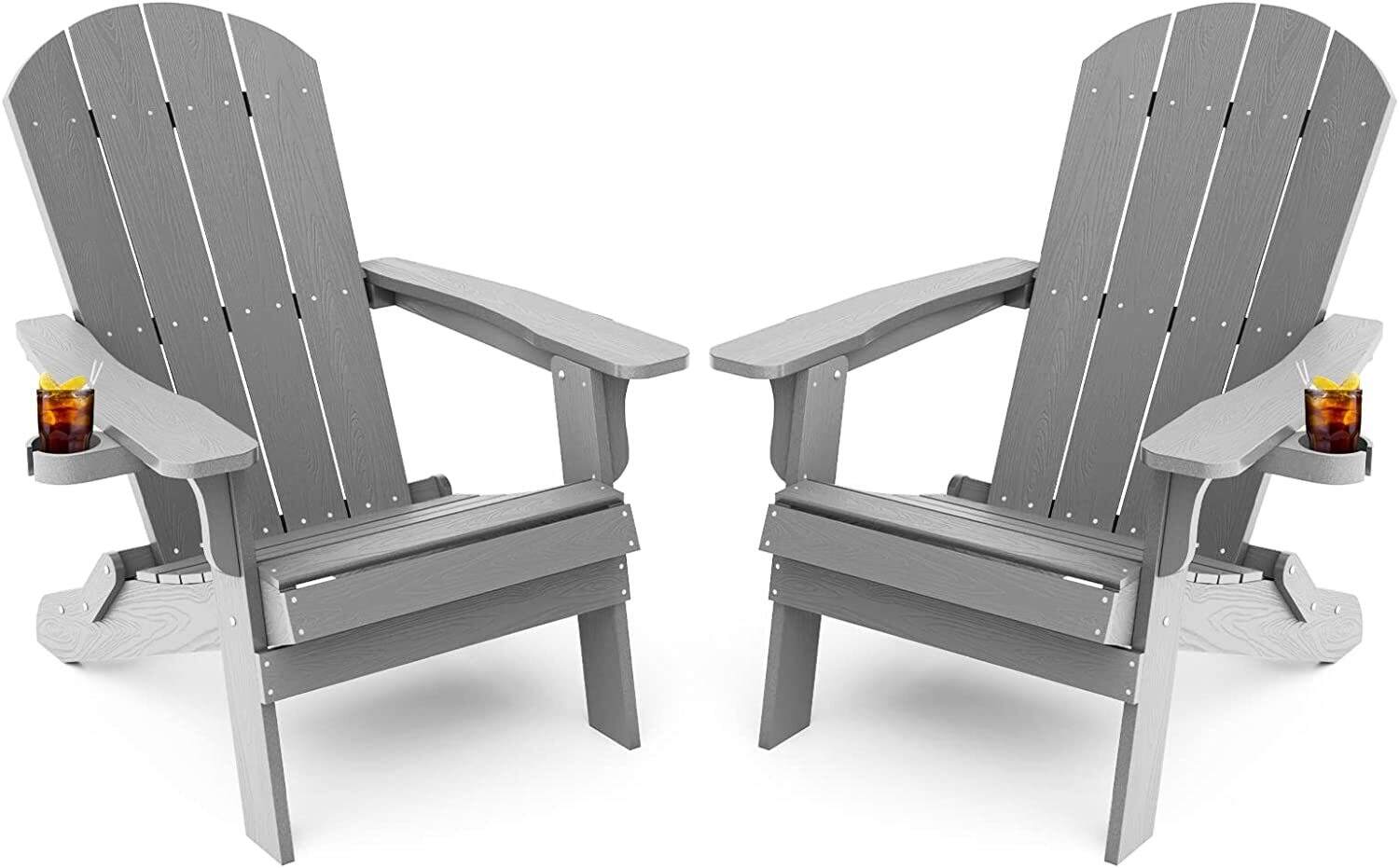 Weather Resistant Blue Recycled Plastic Outdoor Patio Chair (Set of 4)