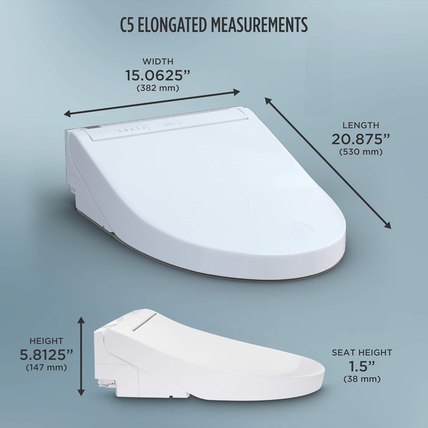 TOTO SW3084#12 WASHLET C5 Electronic Bidet Toilet Seat with PREMIST and EWATER+ Wand Cleaning, Elongated, Plastic, Sedona Beige