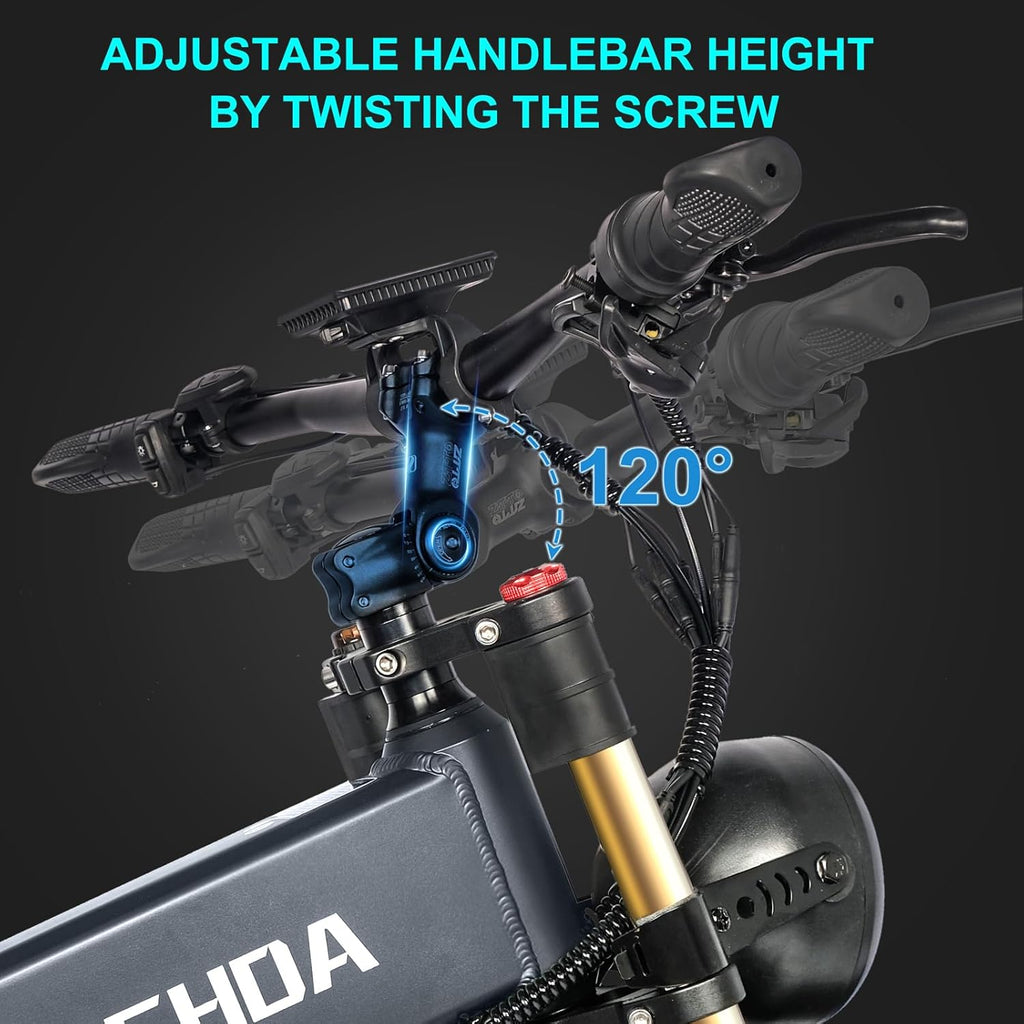 Dual Motor 2000W/1000W Electric Bike for Adult 48V 30AH/20Ah Removable Battery Up to &120 Miles Long Range 26"Fat Tire Off Road Mountain Full Suspension Electric Bicycle,Adjustable Stem,UL Certified