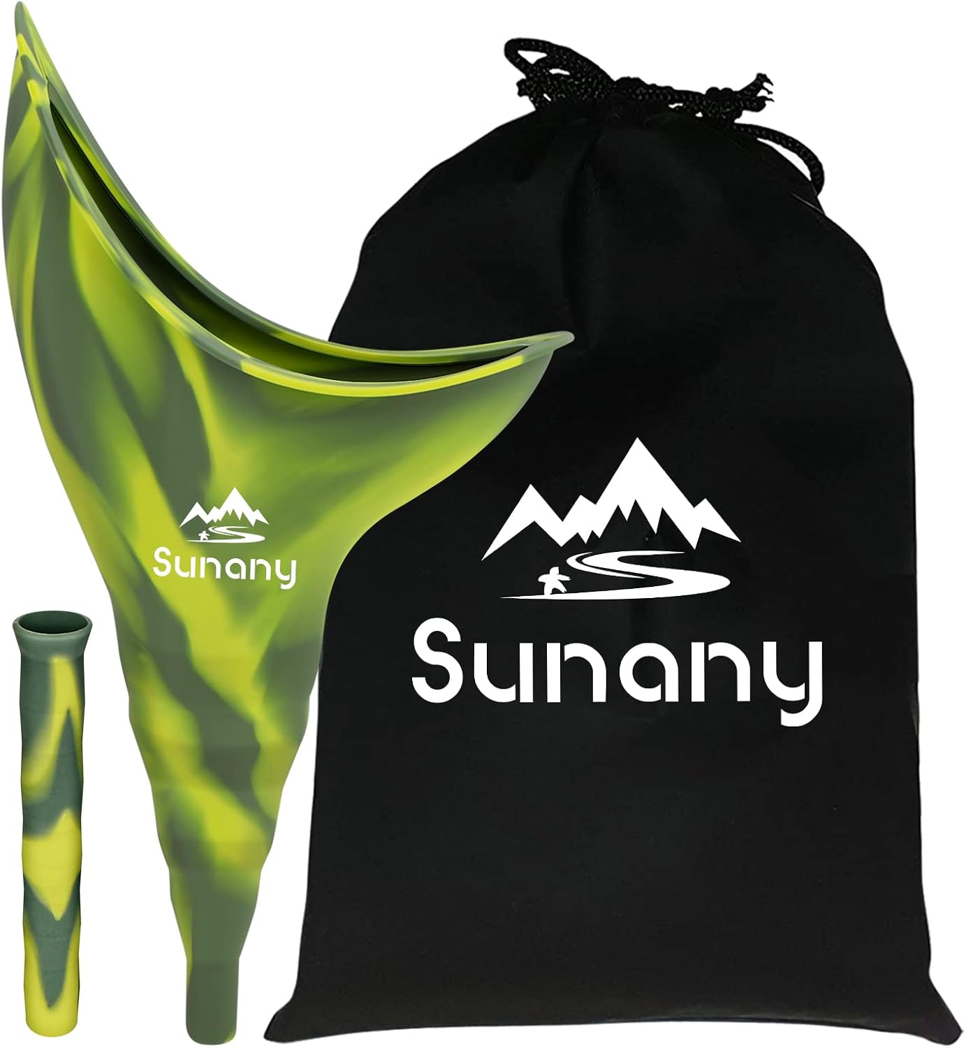 Female Urination Device,Reusable Silicone Female Urinal Foolproof Women Pee Funnel Allows Women to Pee Standing Up,Women's Urinal with Drawstring Bags is The Perfect Companion for Travel and Outdoor