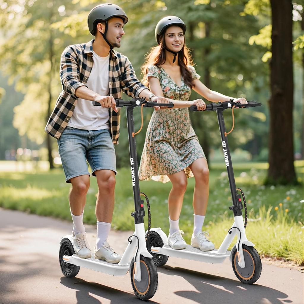 WERHY Electric Scooter, 350W/500W Motor, Top Speed 19/22 mph, Max 16/23/28Miles Ranges, Foldable E Scooter for Adults