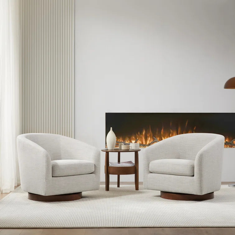 Bennett Upholstered Swivel Barrel Chair