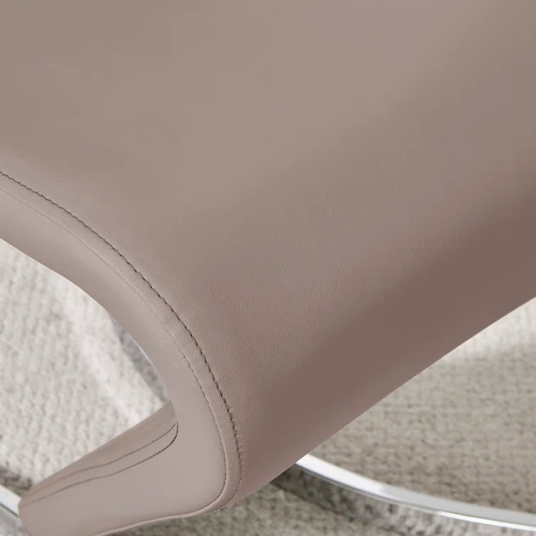 Wilhelm Faux Leather Chrome Feet 'Z' Leg Dining Chairs Modern Design