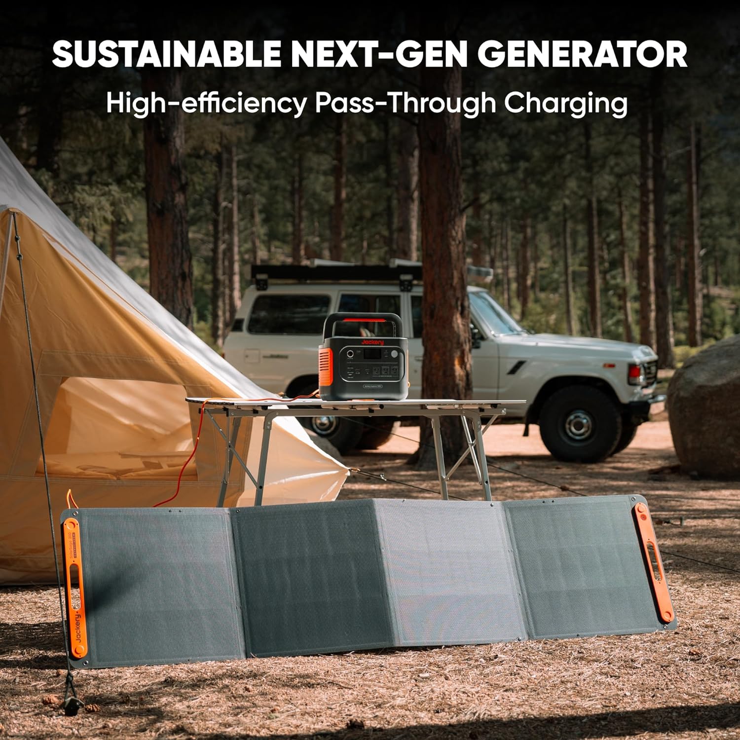 Jackery Solar Generator 1000 v2 with 200W Solar Panel(2024 New),1070Wh Portable Power Station LiFePO4 Battery,1500W AC/100W USB-C Output, 1Hr Fast Charge for Outdoor,Off-Grid Living,RV,Emergency