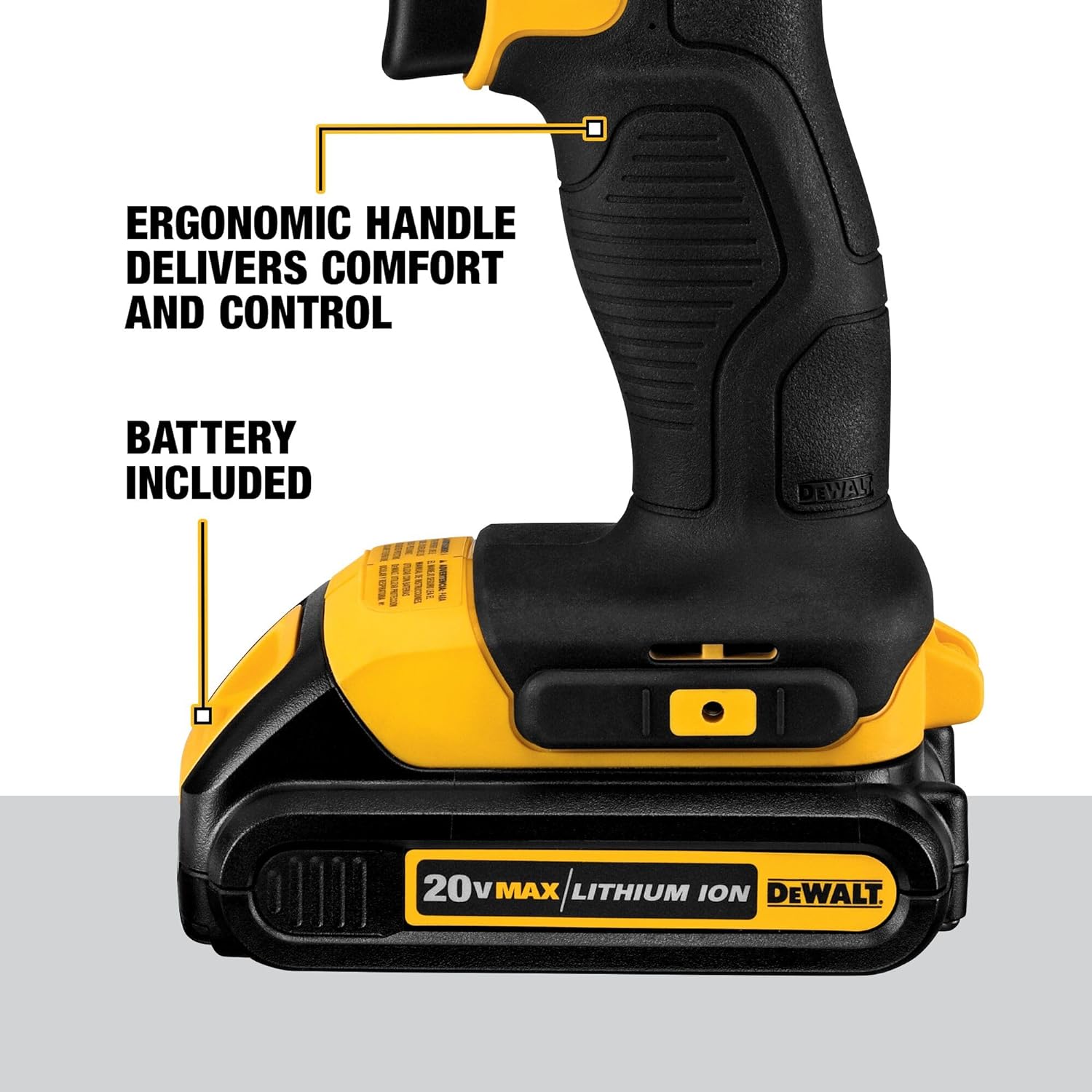 Dewalt DCD771C2 20V MAX Cordless Lithium-Ion 1/2 inch Compact Drill Driver Kit and 4-1/2” grinder (Tool Only)