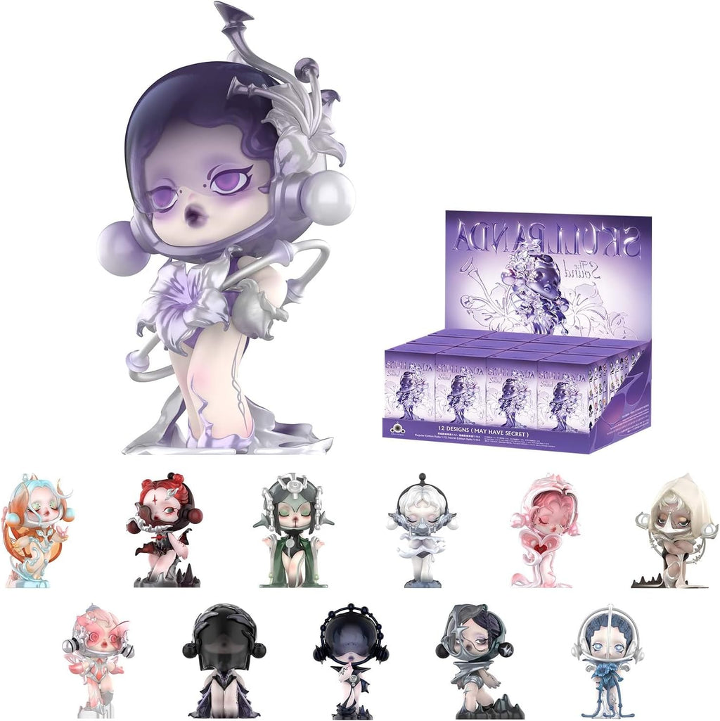POP MART SKULLPANDA The Sound Series Figures, 12PCs SKULLPANDA Blind Box Figures, Random Design Action Figures Collectible Toys Home Decorations, Holiday Birthday Gifts, Whole Set