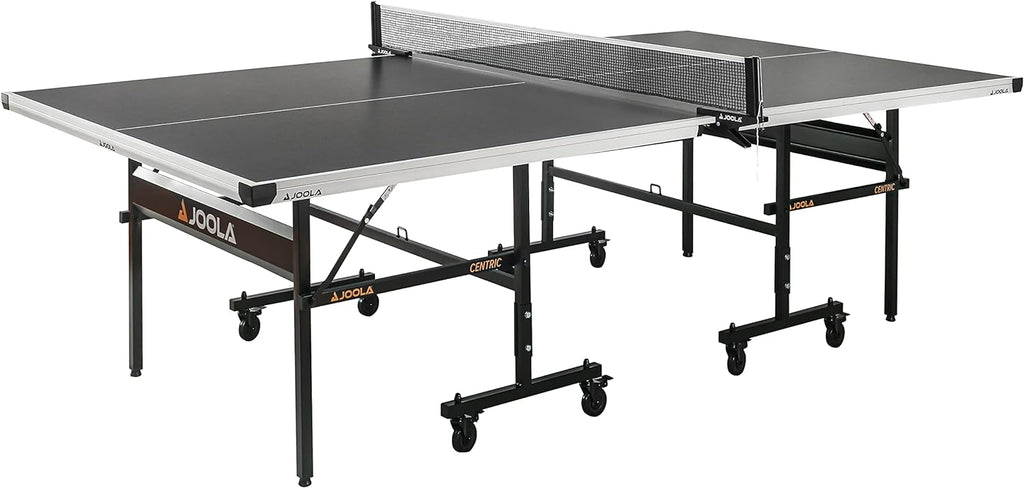 JOOLA Inside - Professional MDF Indoor Table Tennis Table with Quick Clamp Ping Pong Net and Post Set - 10 Minute Easy Assembly - Ping Pong Table with Single Player Playback Mode