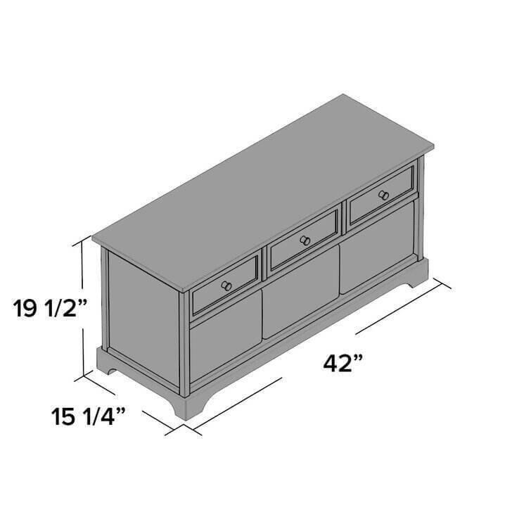 Kaler Drawers Storage Bench