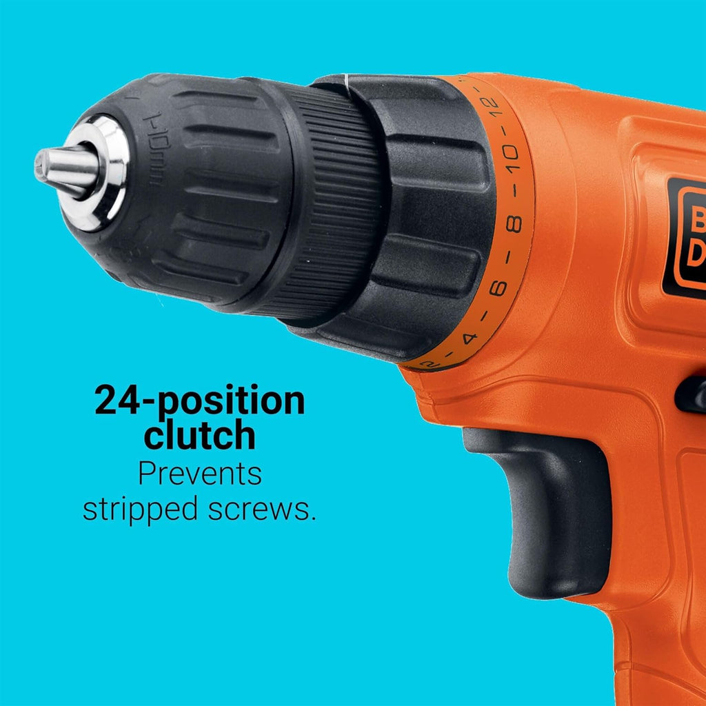 BLACK+DECKER 20V MAX POWERECONNECT Cordless Drill/Driver + 30 Piece Bits and Drivers Kit (LD120VA)