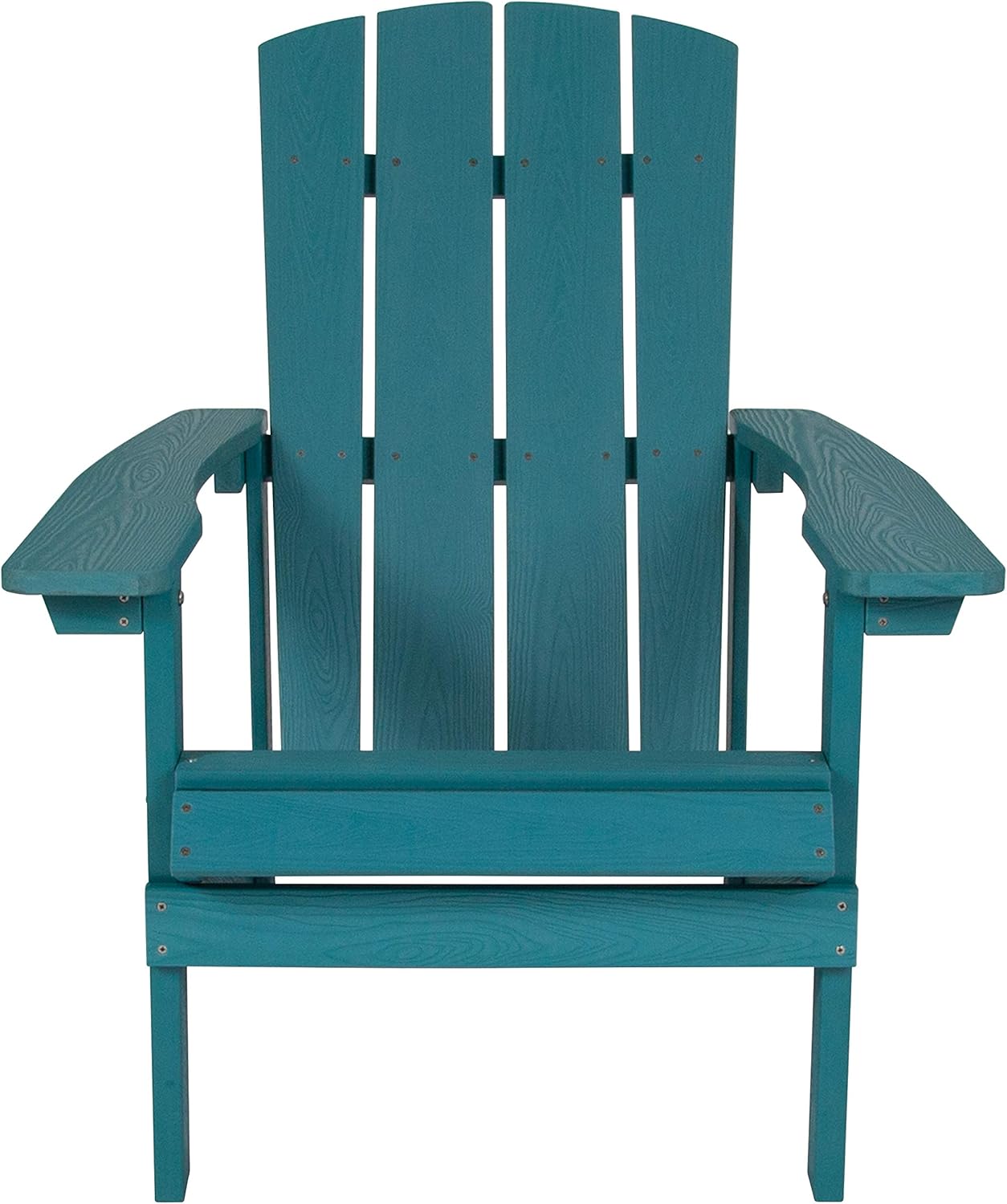 Flash Furniture Charlestown Commercial Grade Indoor/Outdoor Adirondack Chair, Weather Resistant Durable Poly Resin Deck and Patio Seating, Green
